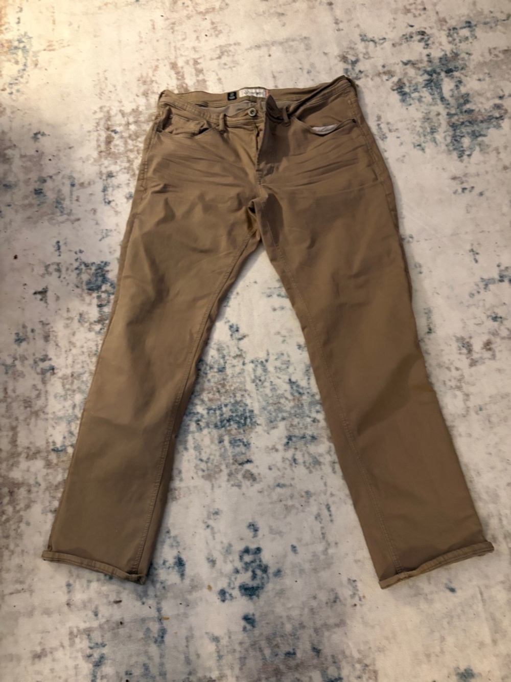 Men's Tan Slim Straight Jeans